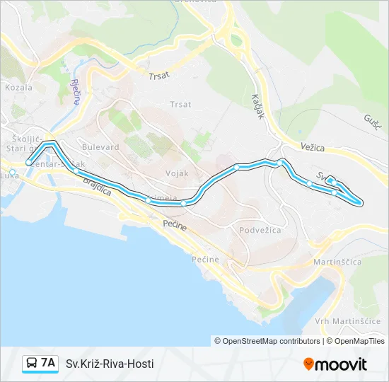 7A Bus Line Map