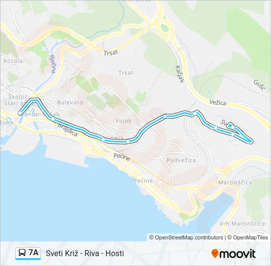 7A Bus Line Map