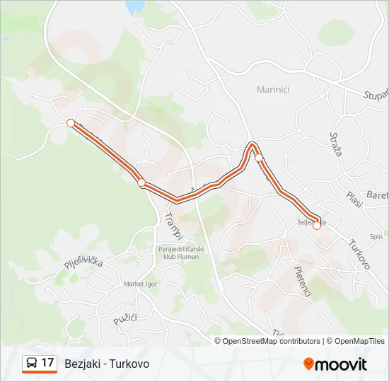 17 Bus Line Map