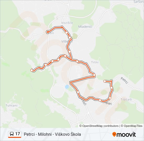17 Bus Line Map