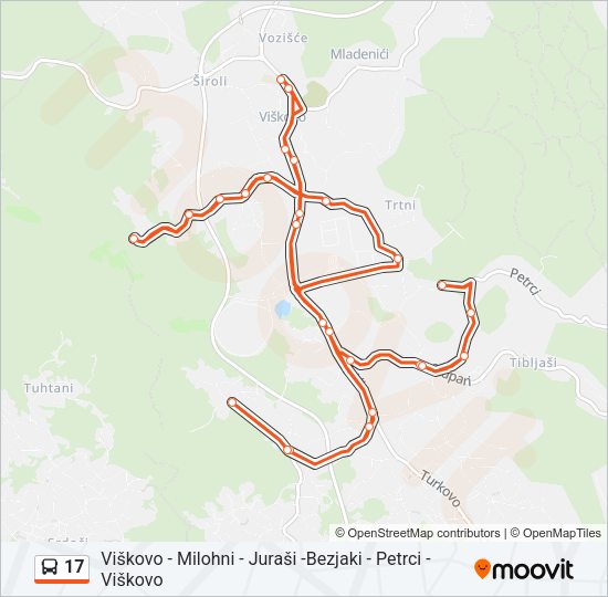 17 Bus Line Map