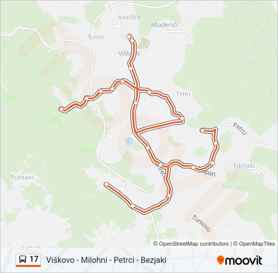 17 Bus Line Map