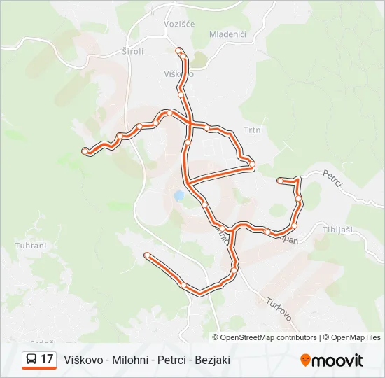 17 Bus Line Map