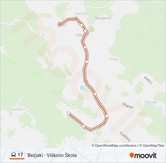 17 Bus Line Map