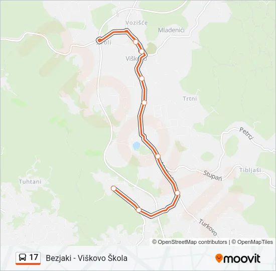 17 Bus Line Map