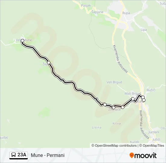23A Bus Line Map