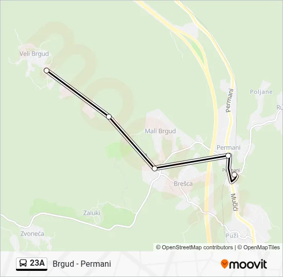 23A Bus Line Map