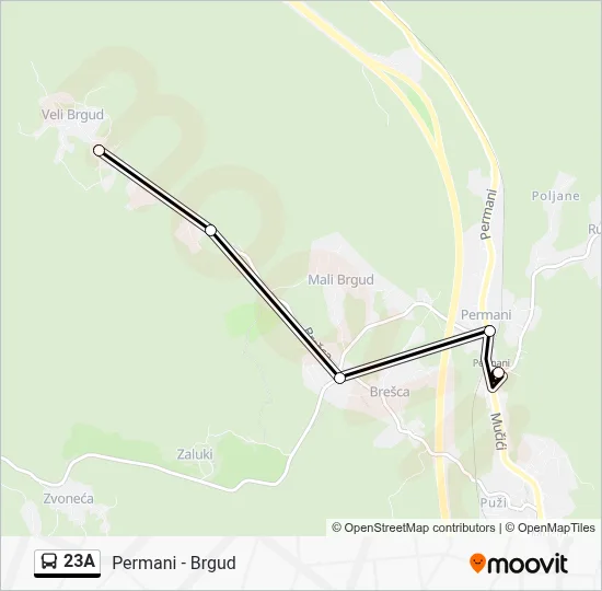 23A Bus Line Map