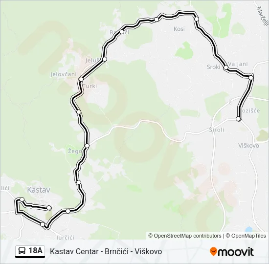 18A Bus Line Map