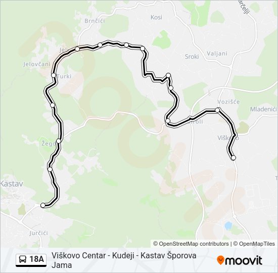 18A Bus Line Map