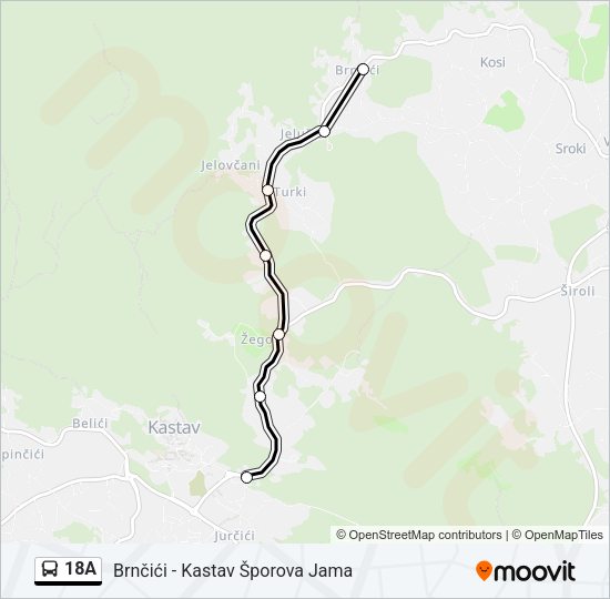 18A Bus Line Map