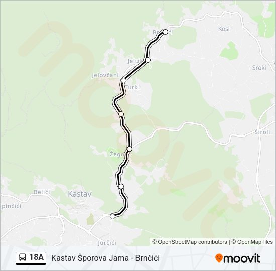 18A Bus Line Map