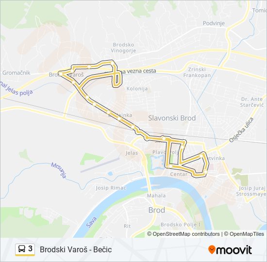 3 bus Line Map