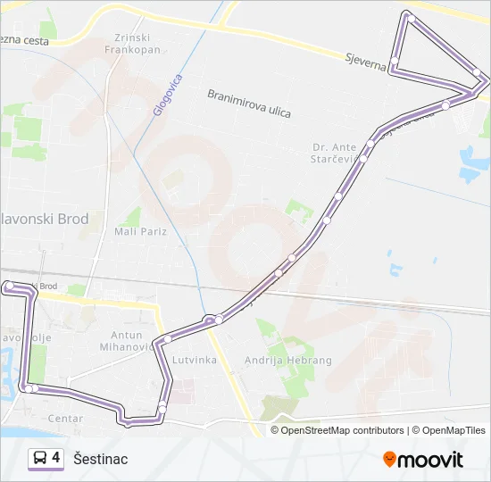4 Bus Line Map