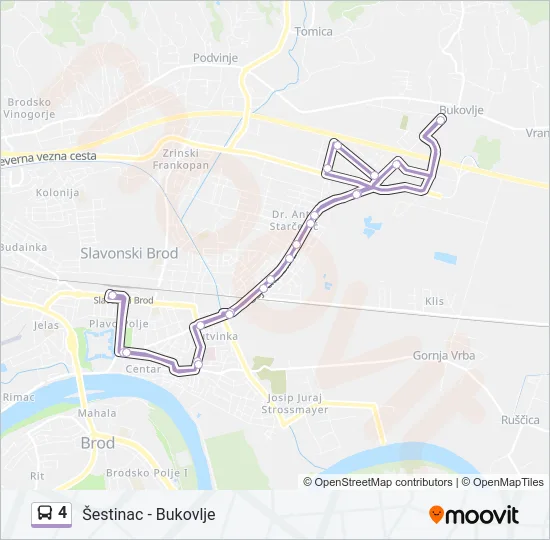 4 Bus Line Map