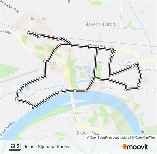 5 Bus Line Map