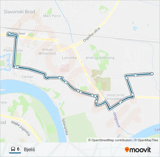 6 Bus Line Map