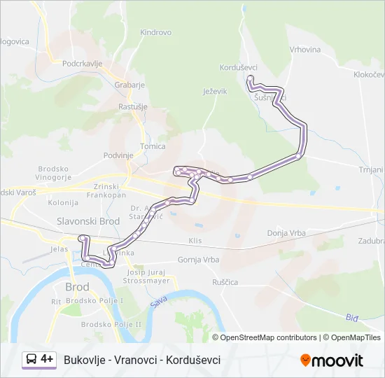 4+ Bus Line Map