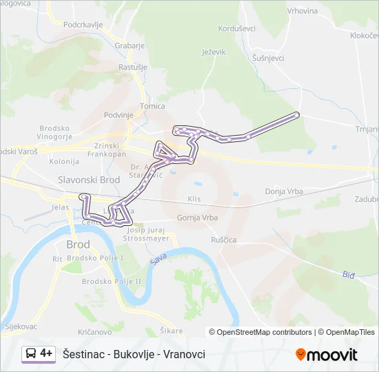4+ Bus Line Map