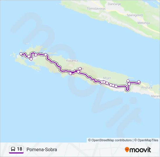 18 Bus Line Map