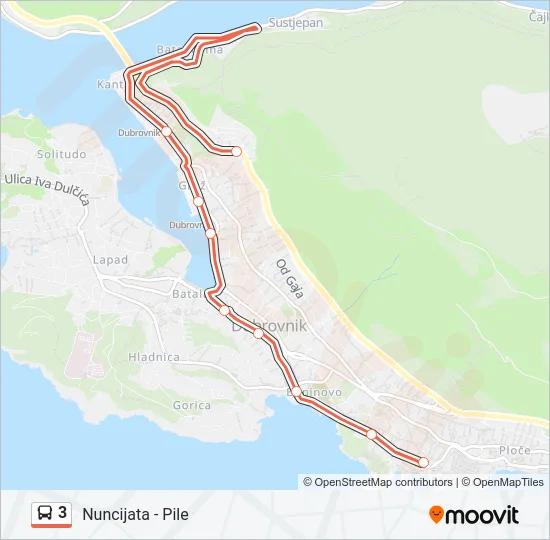 3 Bus Line Map