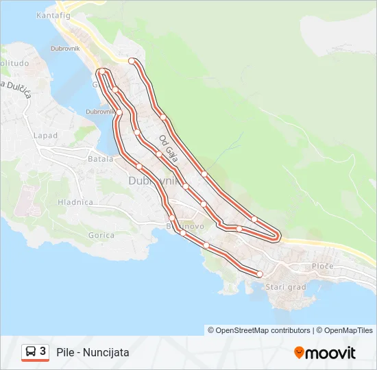 3 Bus Line Map
