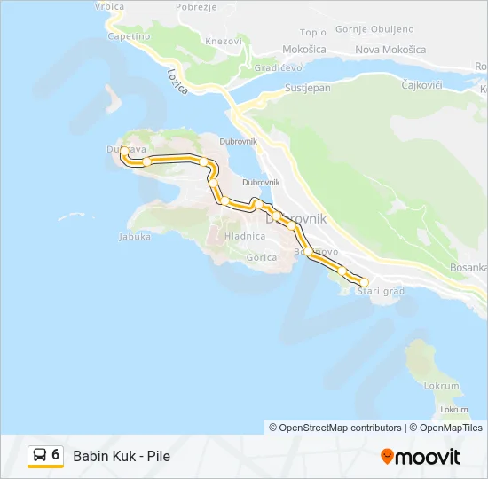 6 Bus Line Map