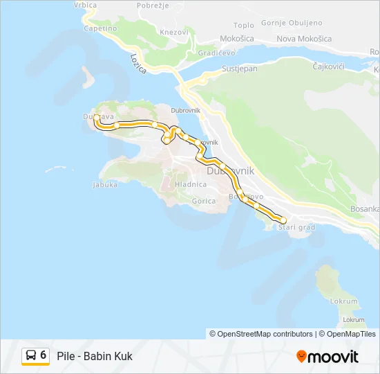 6 Bus Line Map