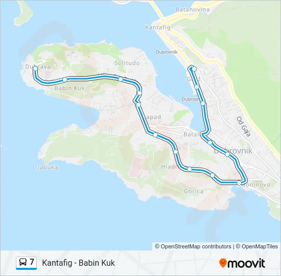 7 Bus Line Map