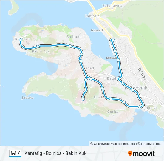 7 Bus Line Map