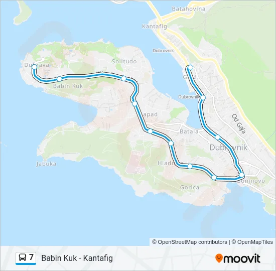 7 Bus Line Map