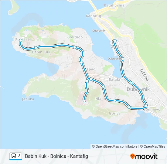 7 Bus Line Map
