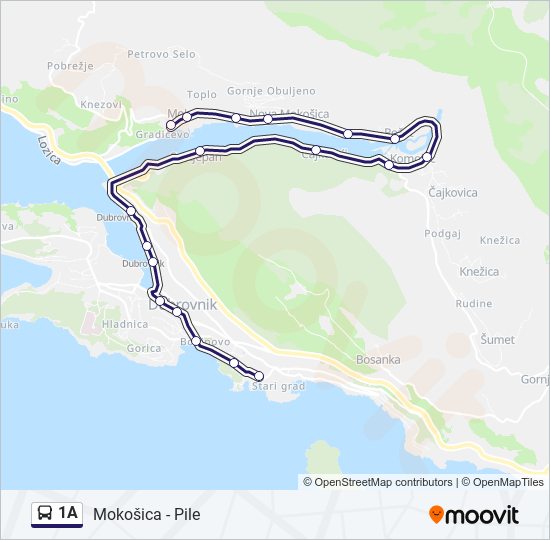 1A bus Line Map