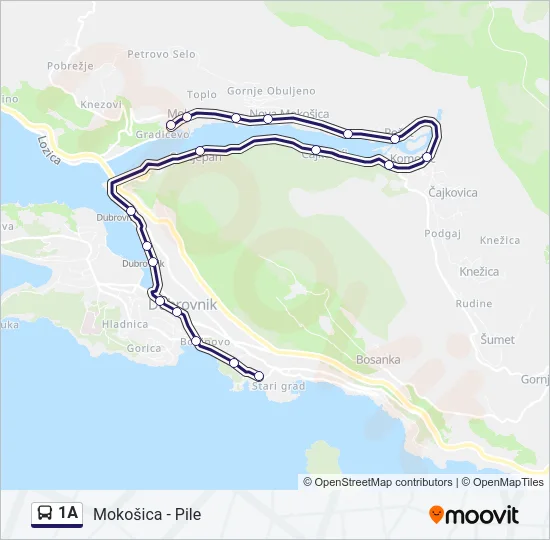 1A Bus Line Map
