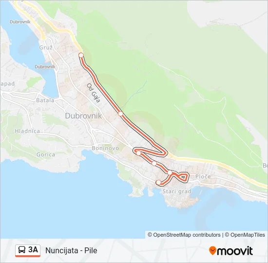 3A Bus Line Map