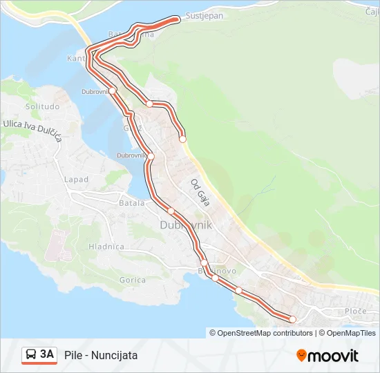 3A Bus Line Map