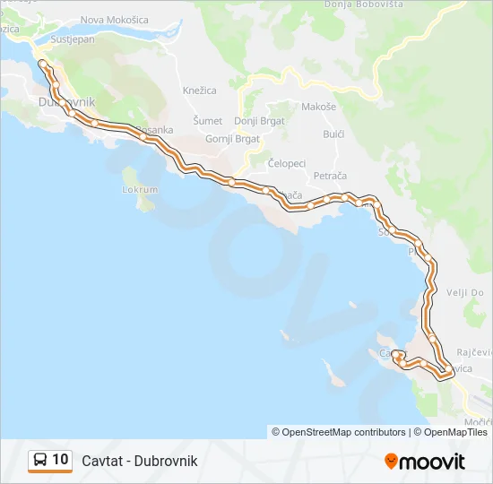 10 Bus Line Map