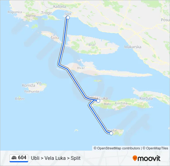 604 trajekt karta linije