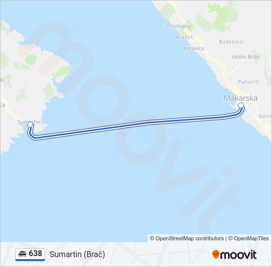 638 trajekt karta linije