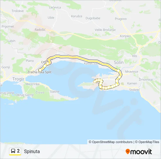 2 Bus Line Map