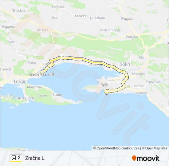 2 Bus Line Map