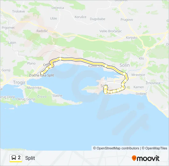 2 Bus Line Map