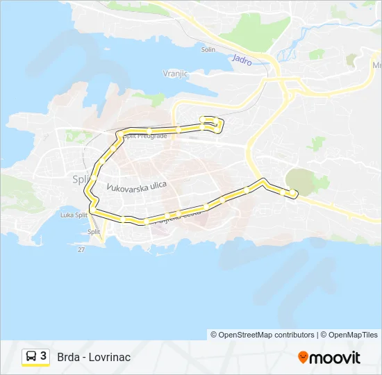 3 Bus Line Map
