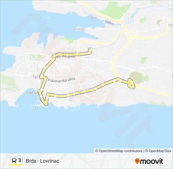 3 Bus Line Map