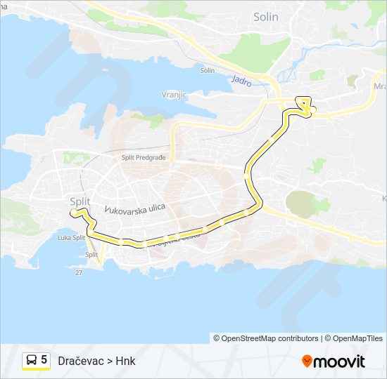 5 Bus Line Map