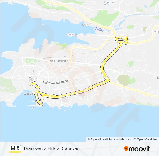 5 Bus Line Map