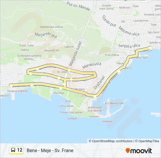12 Bus Line Map