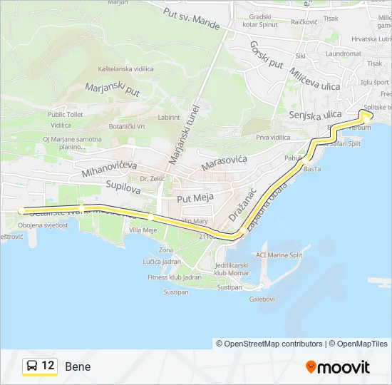 12 Bus Line Map