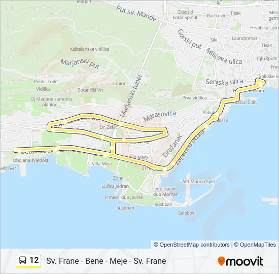 12 Bus Line Map