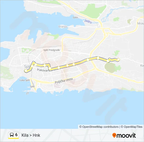 6 autobus karta linije